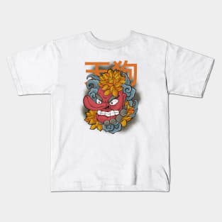 Tengu mask Kids T-Shirt